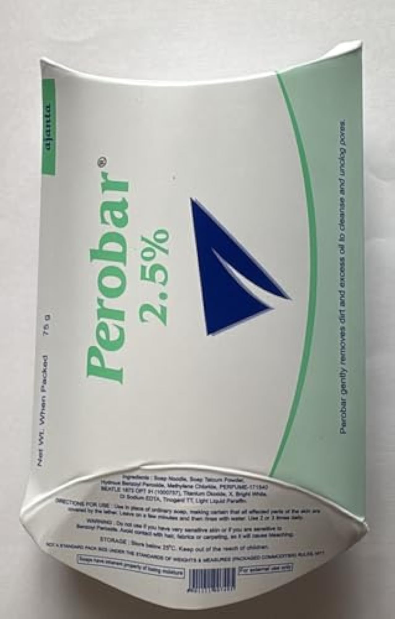 Perobar 2.5% Cleansing Bar, Pack of 2, 75g